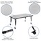 Flash Furniture Round 47.5 W, 76 L, 25 H, Chrome, Laminate, Particleboard, Plastic, Steel, Grey XU-GRP-14CH-A3048CON-48-GY-T-P-CAS-GG - alternate 9